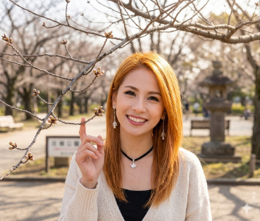 公園で桜のつぼみを見つけた