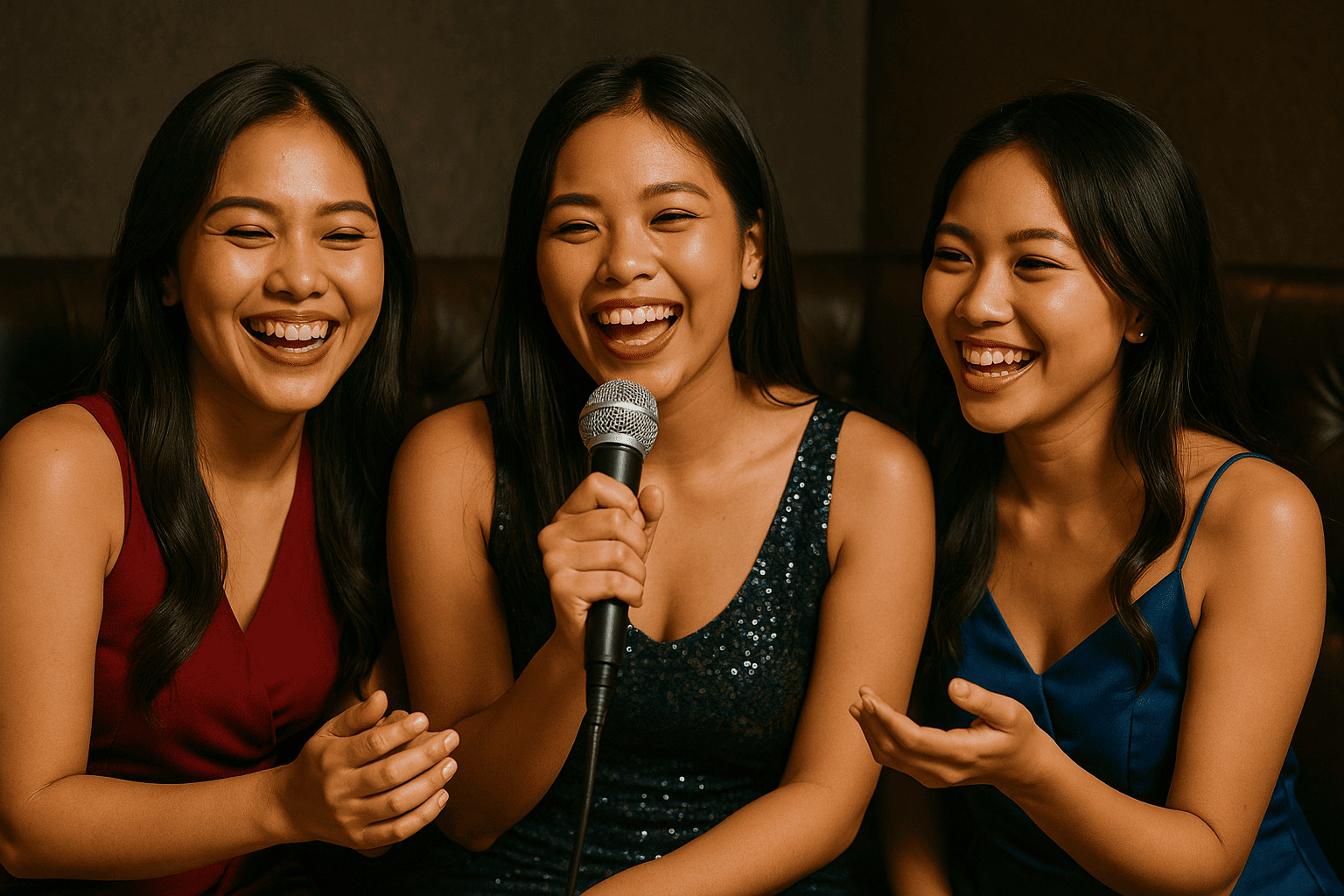 春の夜風と歌声と